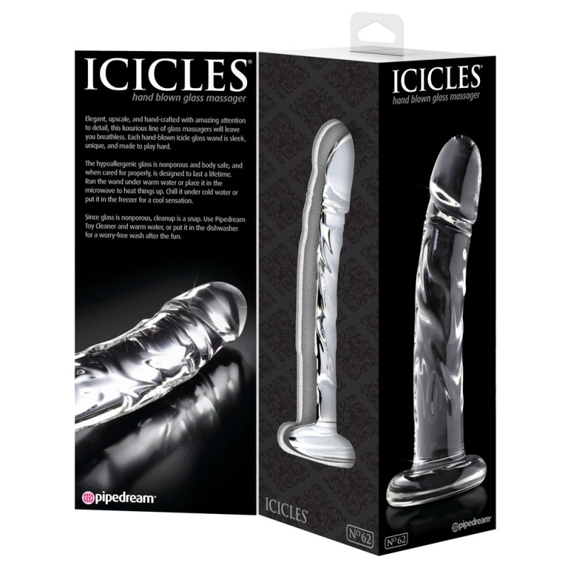 Icicles - Realistyczne Zakrzywione Szklane Dildo